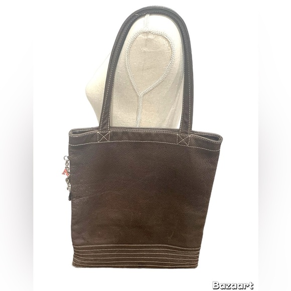 American Eagle Outfitters Dark Brown Leather Tote. - Picture 8 of 10